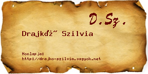 Drajkó Szilvia névjegykártya