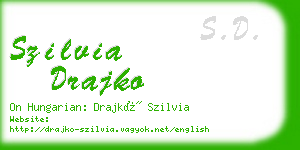 szilvia drajko business card